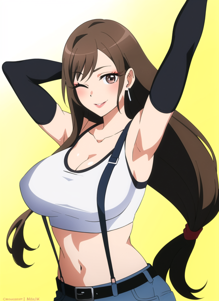 3978521404-3357242140-bisquedoll anime style, tifa lockhart, 1girl, thick lips, arm up, armpits, artist name, belt, black hair, breasts, brown eyes, c.png